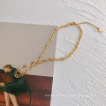 Shangjie OEM Joyas Gold Women Cabklace Chain Minimalista Chic Collar simple Collar de acero inoxidable